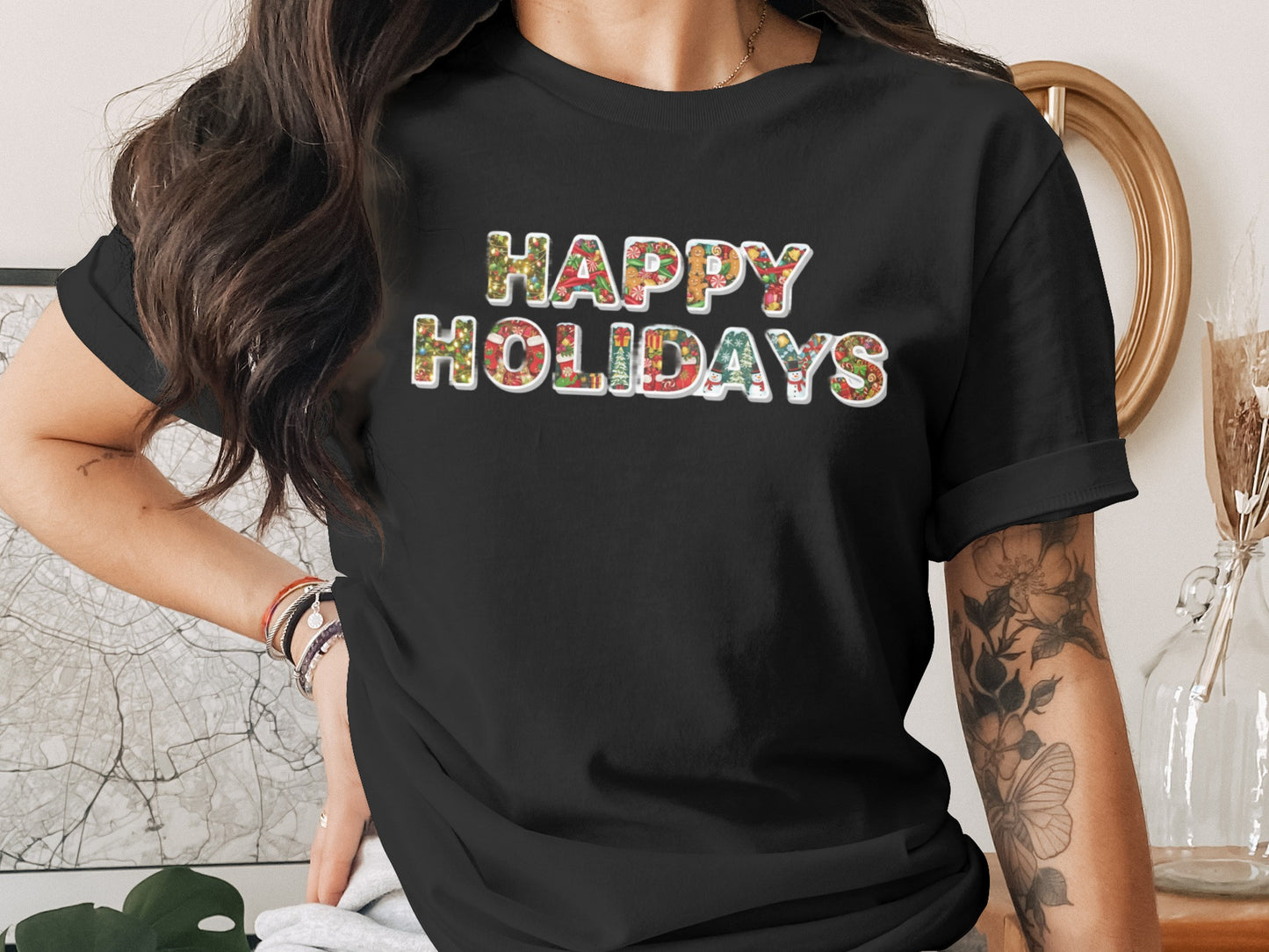 Happy Holidays Graphic Tee Women's Apparel