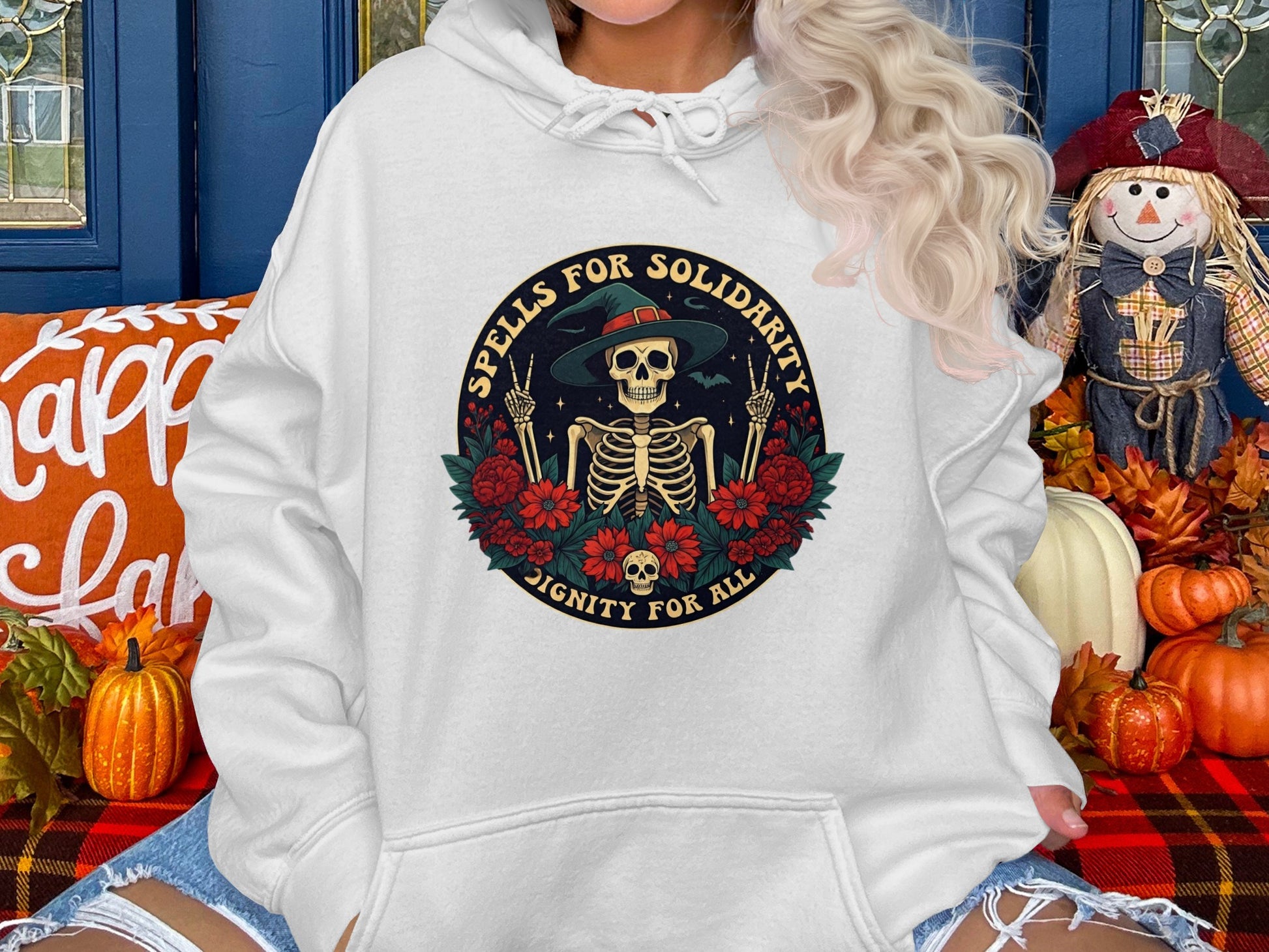 Spells for Solidarity Dignity Skeleton Hoodie product