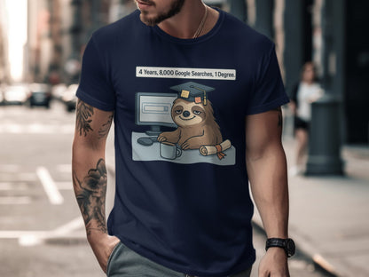 Sloth Graduation Funny Graphic Men's T-Shirt product