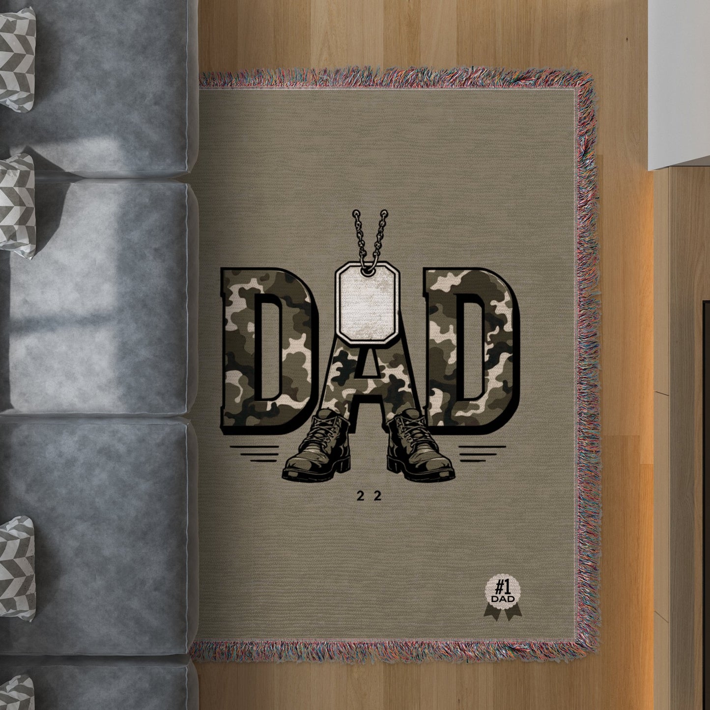 Camouflage Dad Design with Boots and Dog Tags product type