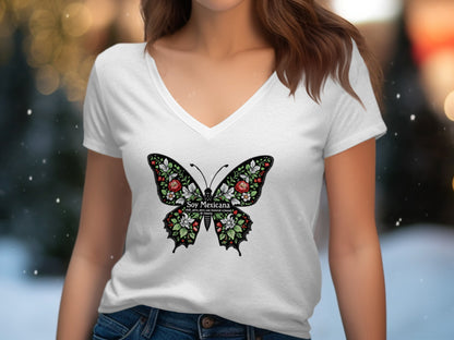 Soy Mexicana Butterfly Design Women's T-Shirt Product Type