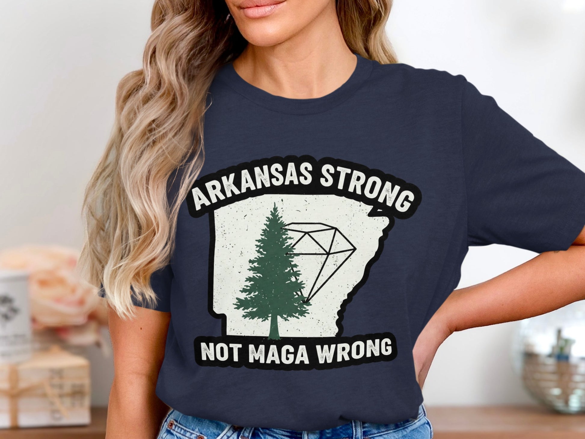 Arkansas Strong Not Maga Wrong Graphic Tee product