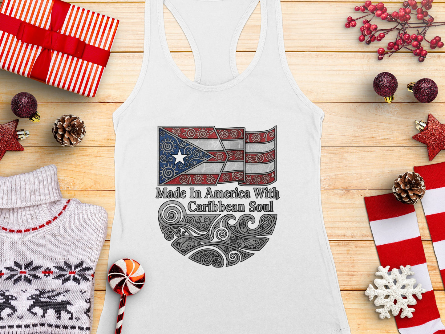 Made In America With Caribbean Soul Graphic Tank
