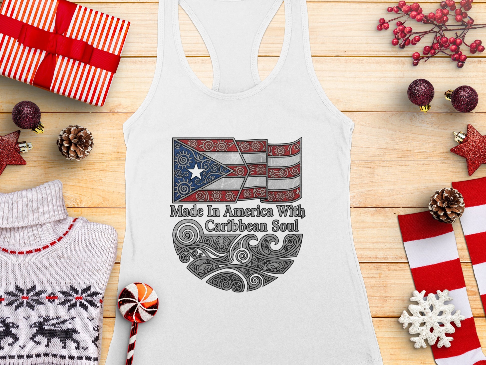 Made In America With Caribbean Soul Graphic Tank