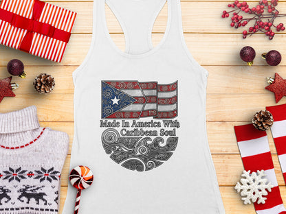 Made In America With Caribbean Soul Graphic Tank
