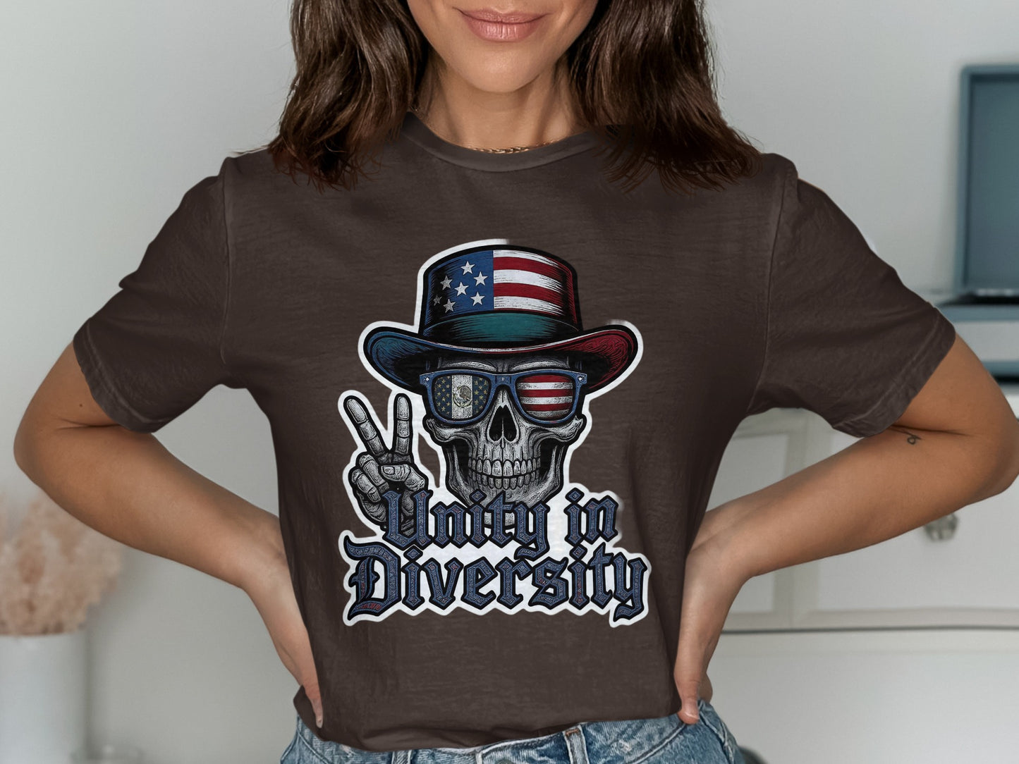 Unity in Diversity Graphic Skull T-shirt product type