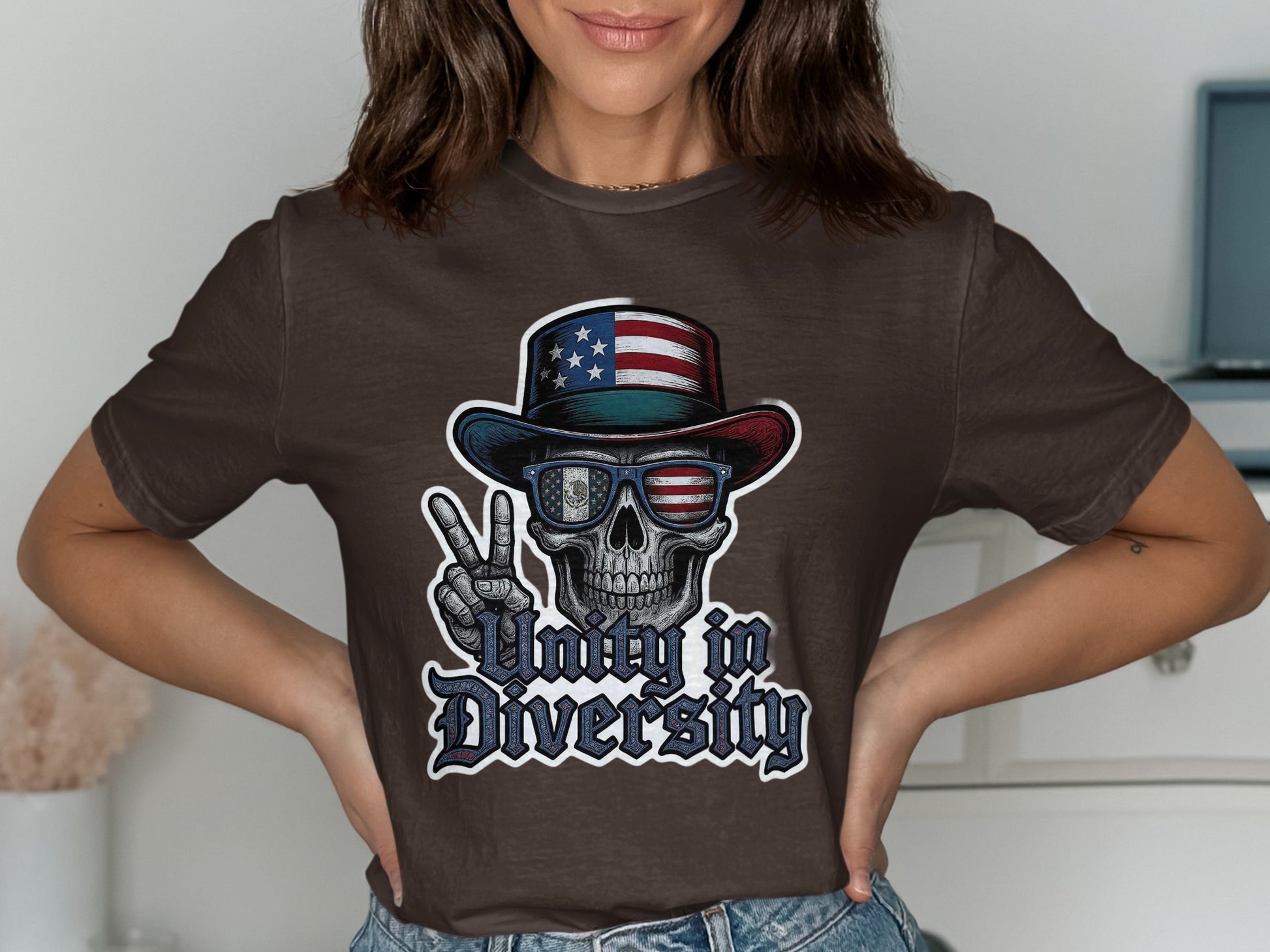 Unity in Diversity Graphic Skull T-shirt product type