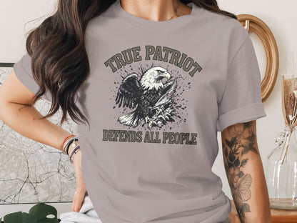 True Patriot Defends All People Graphic Tee