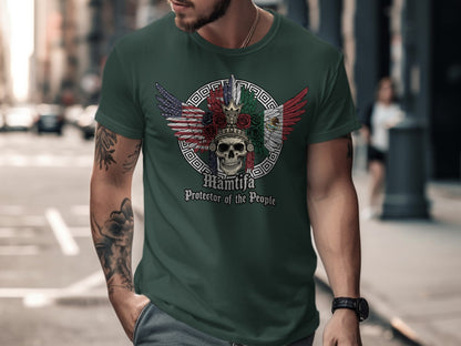 Mamita Protector of the People Skull Wings Shirt