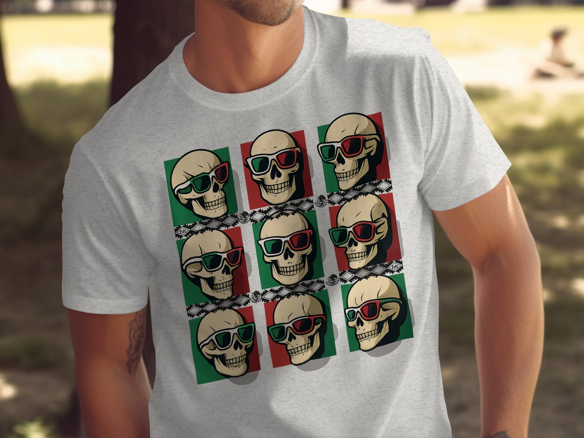 Colorful Skull Art Graphic Tees with Stylish Illustrations product