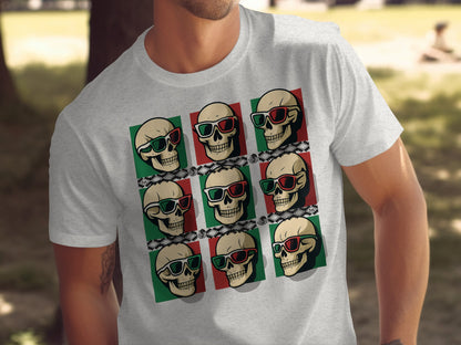 Colorful Skull Art Graphic Tees with Stylish Illustrations product