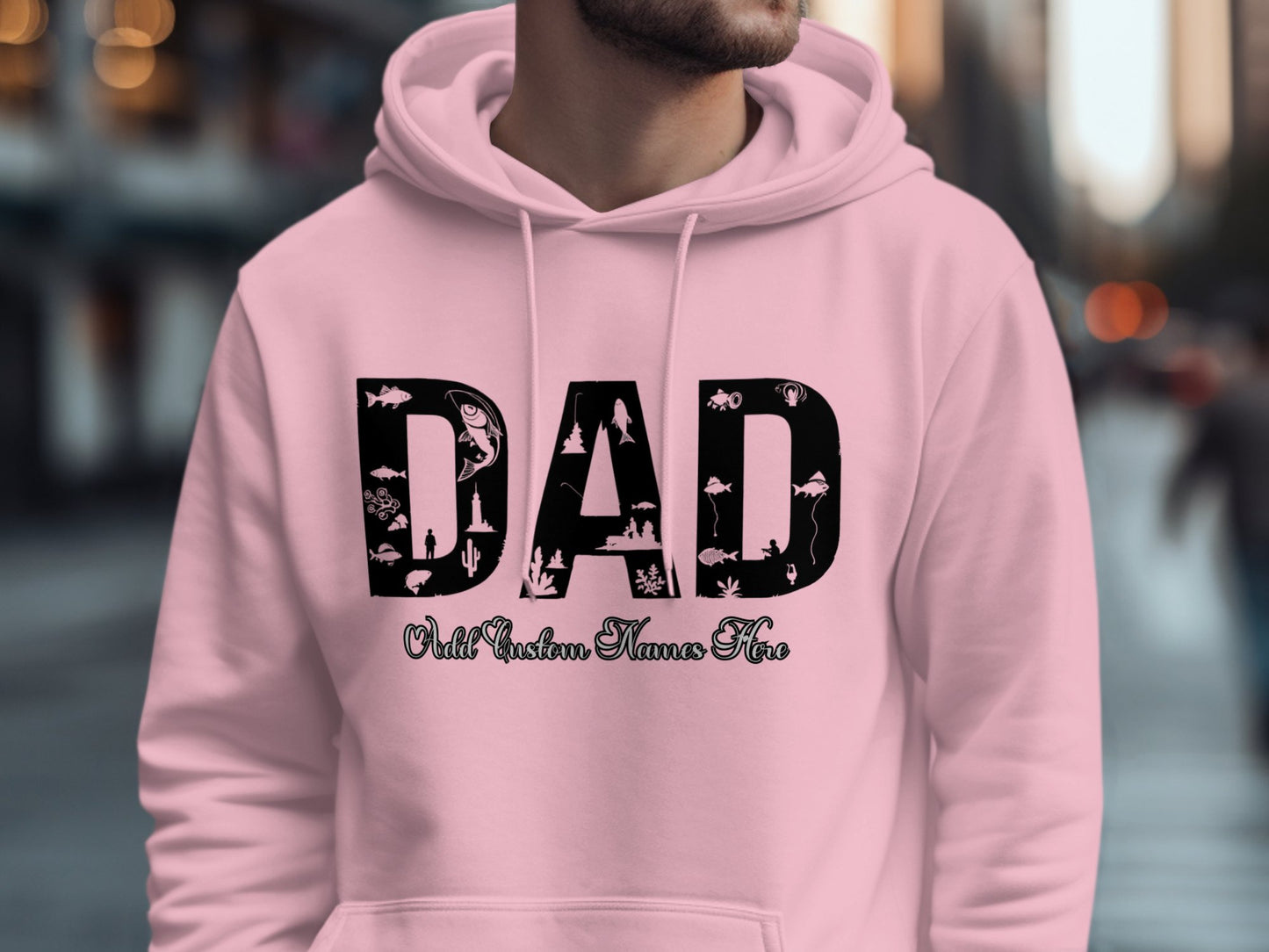 Customizable Dad Hoodie with Personalized Name Product