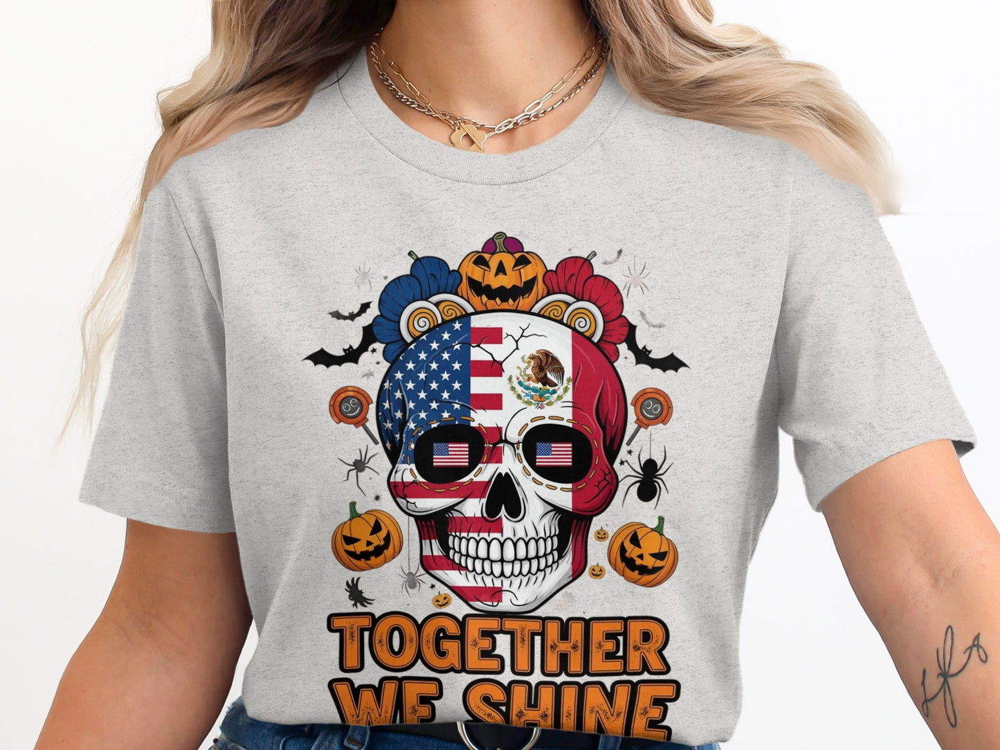 Together We Shine Skull Graphic T-shirt product