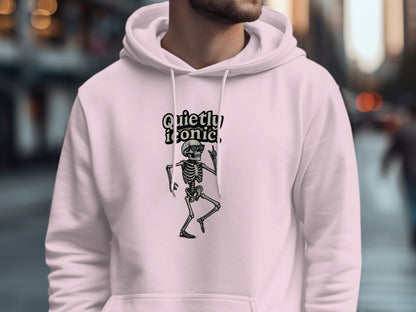 Quietly Ironic Skeleton Hoodie Graphic Sweatshirt product