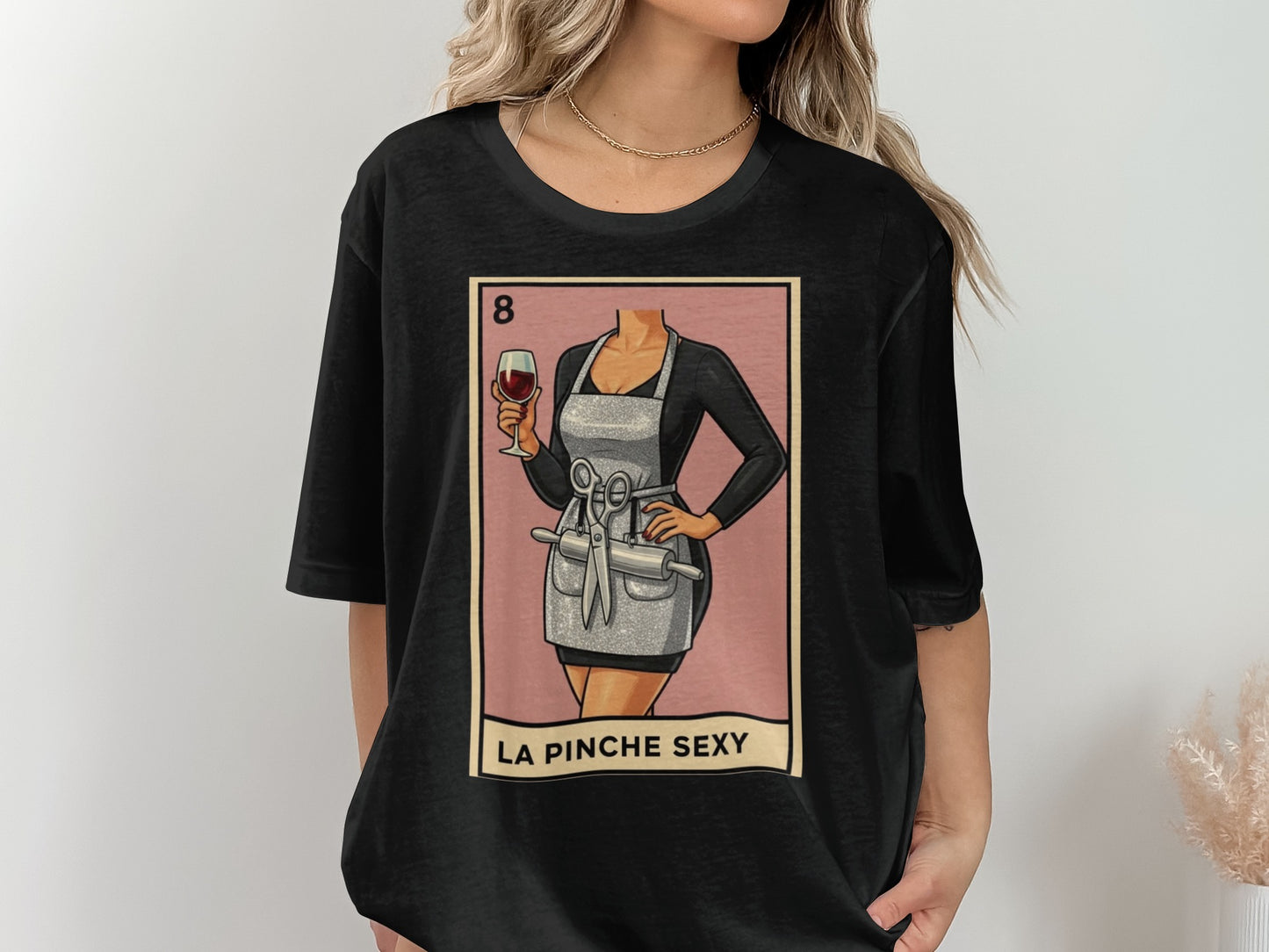 La Pinche Sexy Graphic Tee Black Top product type