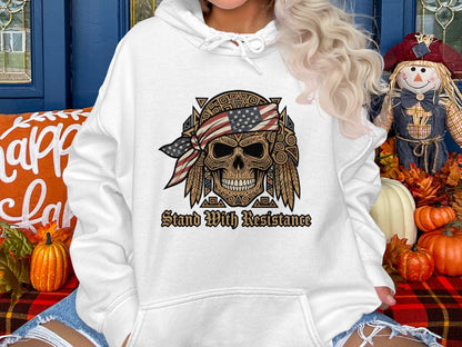 Stand With Resistance Skull Hoodie Product