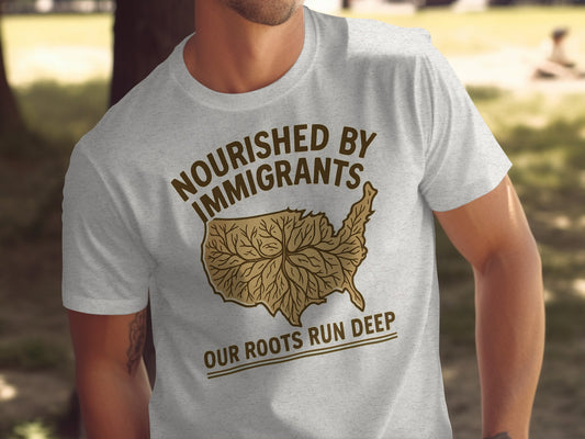 Nourished By Immigrants Our Roots Run Deep shirt product