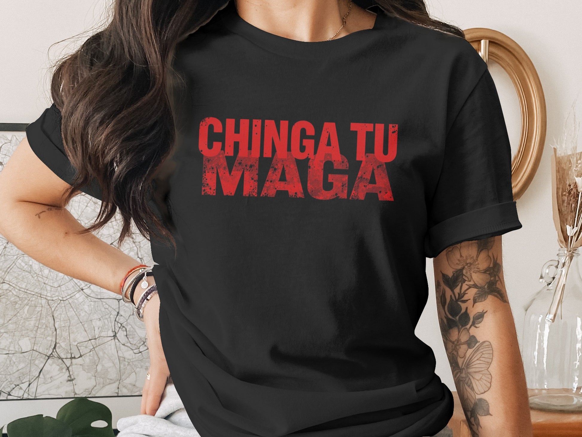 Chinga Tu Maga Graphic Tee for Statement Wear