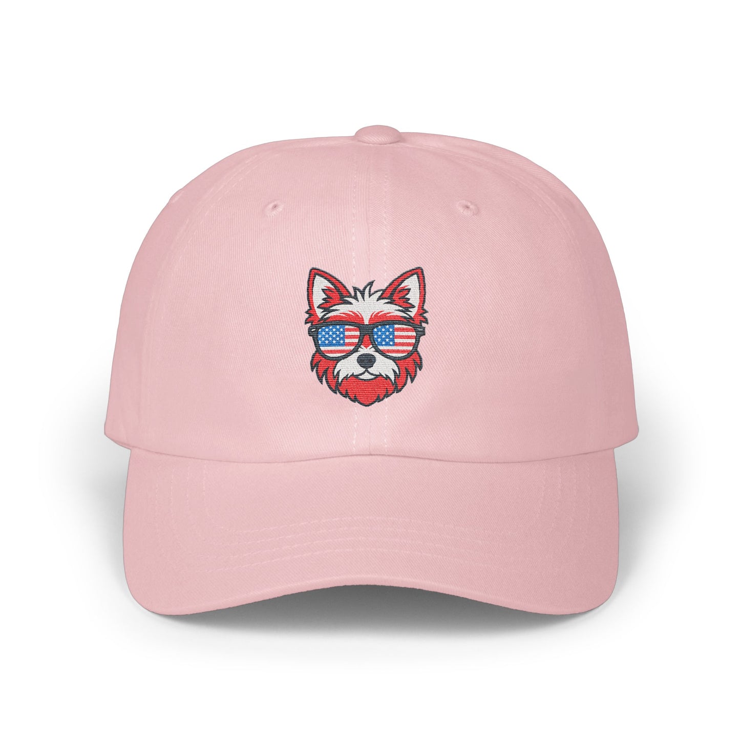 Stylish Pink Baseball Cap with Cool Dog Design hat product