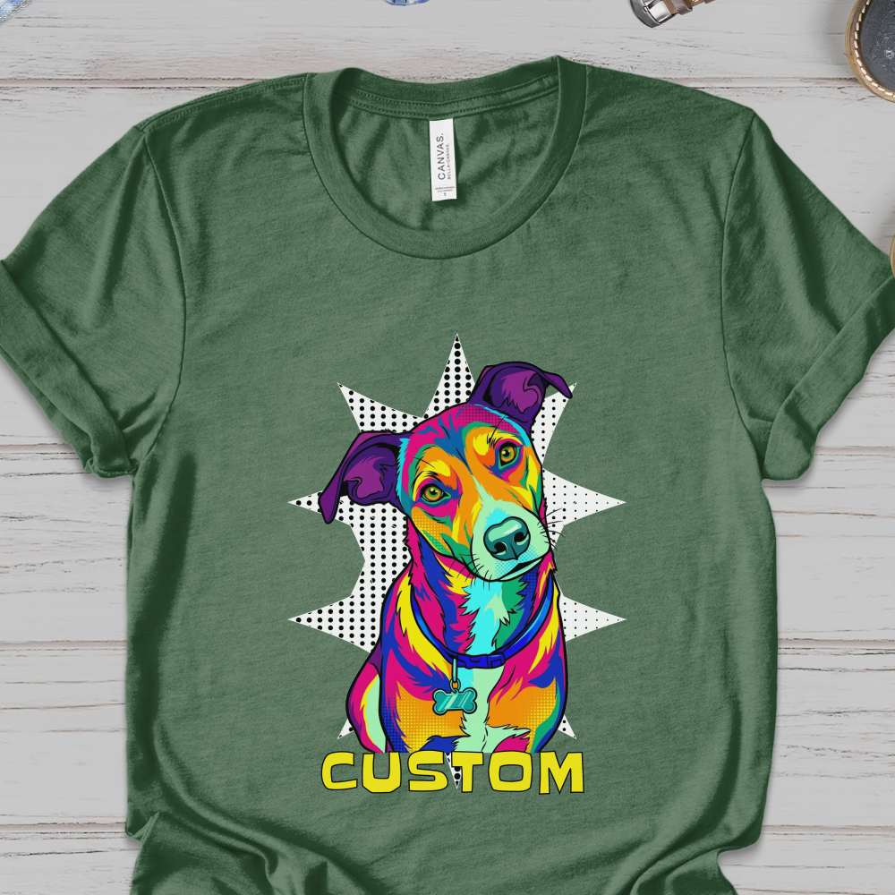 Custom Pop Art ..Gift Personlized Photo Family Shirt, Pet Tee, Soft Shirt For Mother's Day | Graduation Image Tee Upload Photo