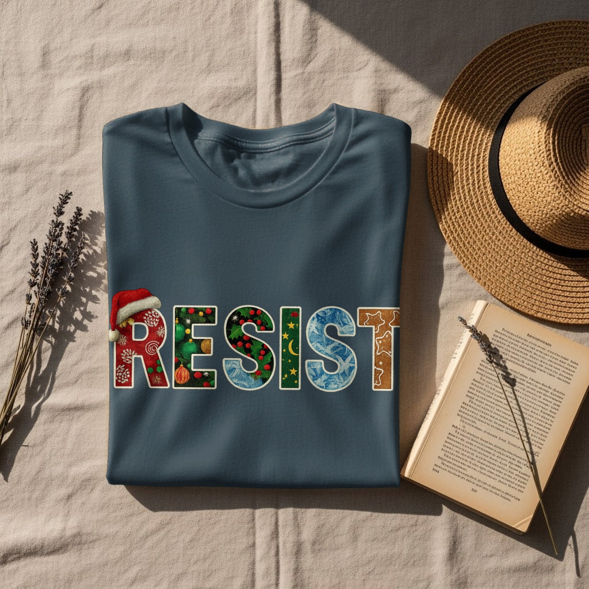 Festive Resist Graphic Design Tee