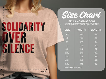 Solidarity Over Silence Unisex Jersey Short Sleeve Tee