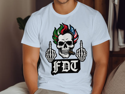 FDT Skeleton Skull with Middle Fingers T-shirt product