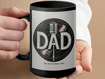 Customizable Dad Microphone Design Coffee Mug Product