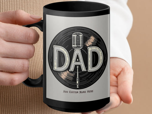 Customizable Dad Microphone Design Coffee Mug Product