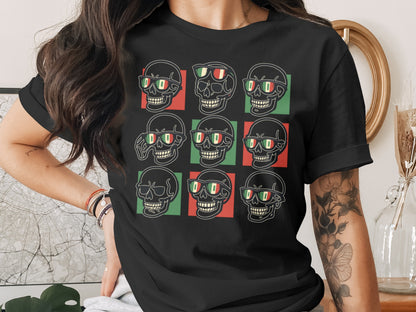 Skull Design with Italian Flag Colors T-shirt product