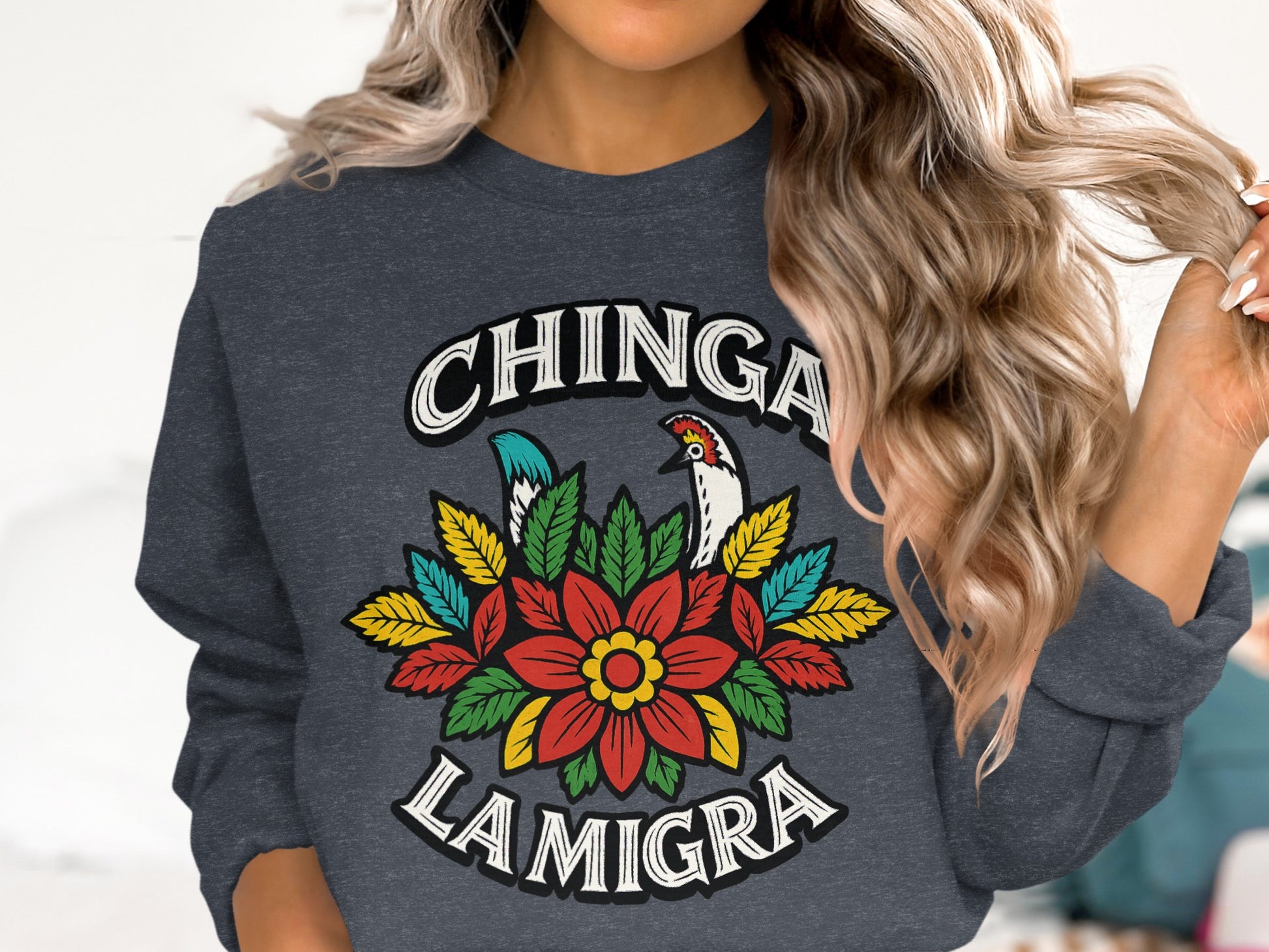 Chinga La Migra Graphic Sweatshirt  Sweatshirt product type