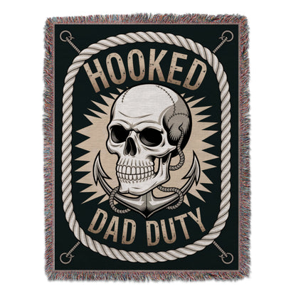 Hooked Dad Duty Skull Graphic Blanket product