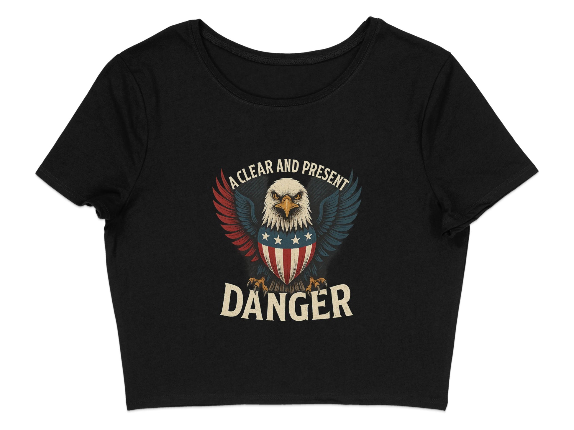 A Clear And Present Danger Graphic Crop Top product