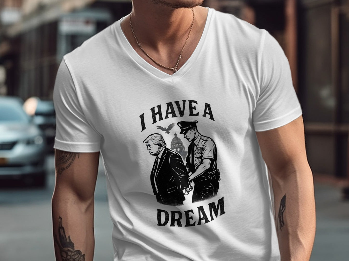 I Have A Dream White Graphic Tee Shirt product