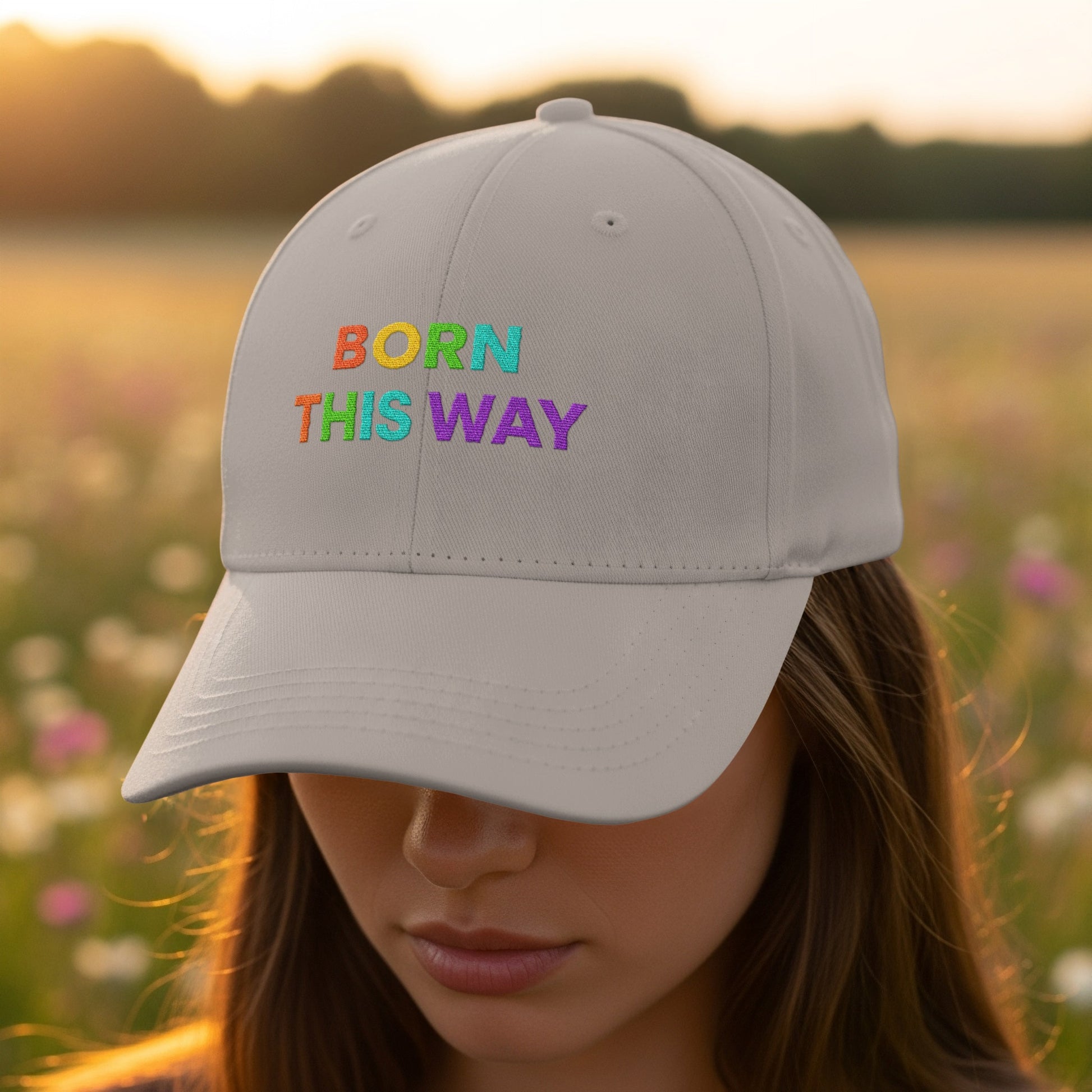 Born This Way Colorful Signage Hat product type