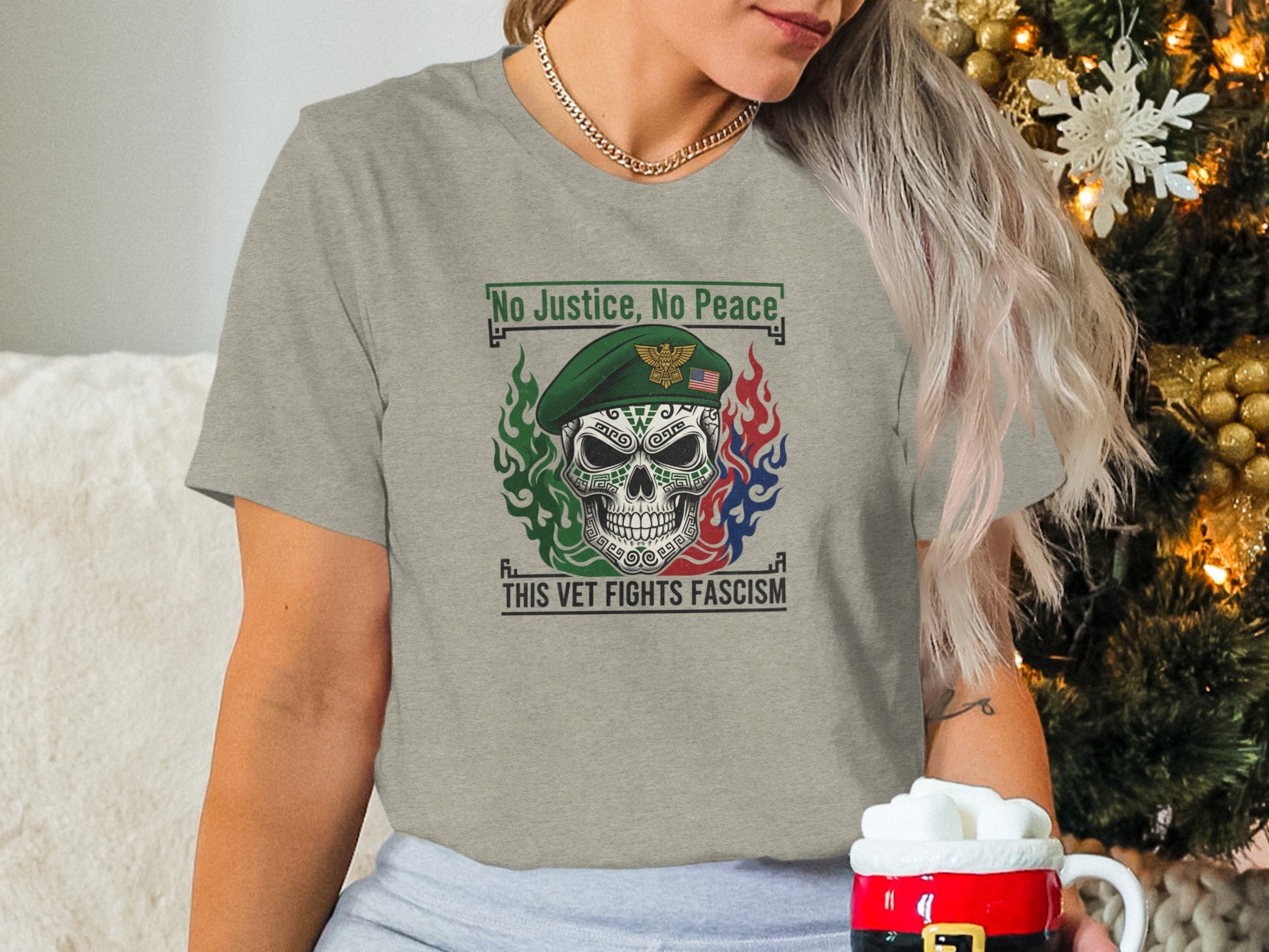 No Justice No Peace This Vet Fights Fascism Shirt