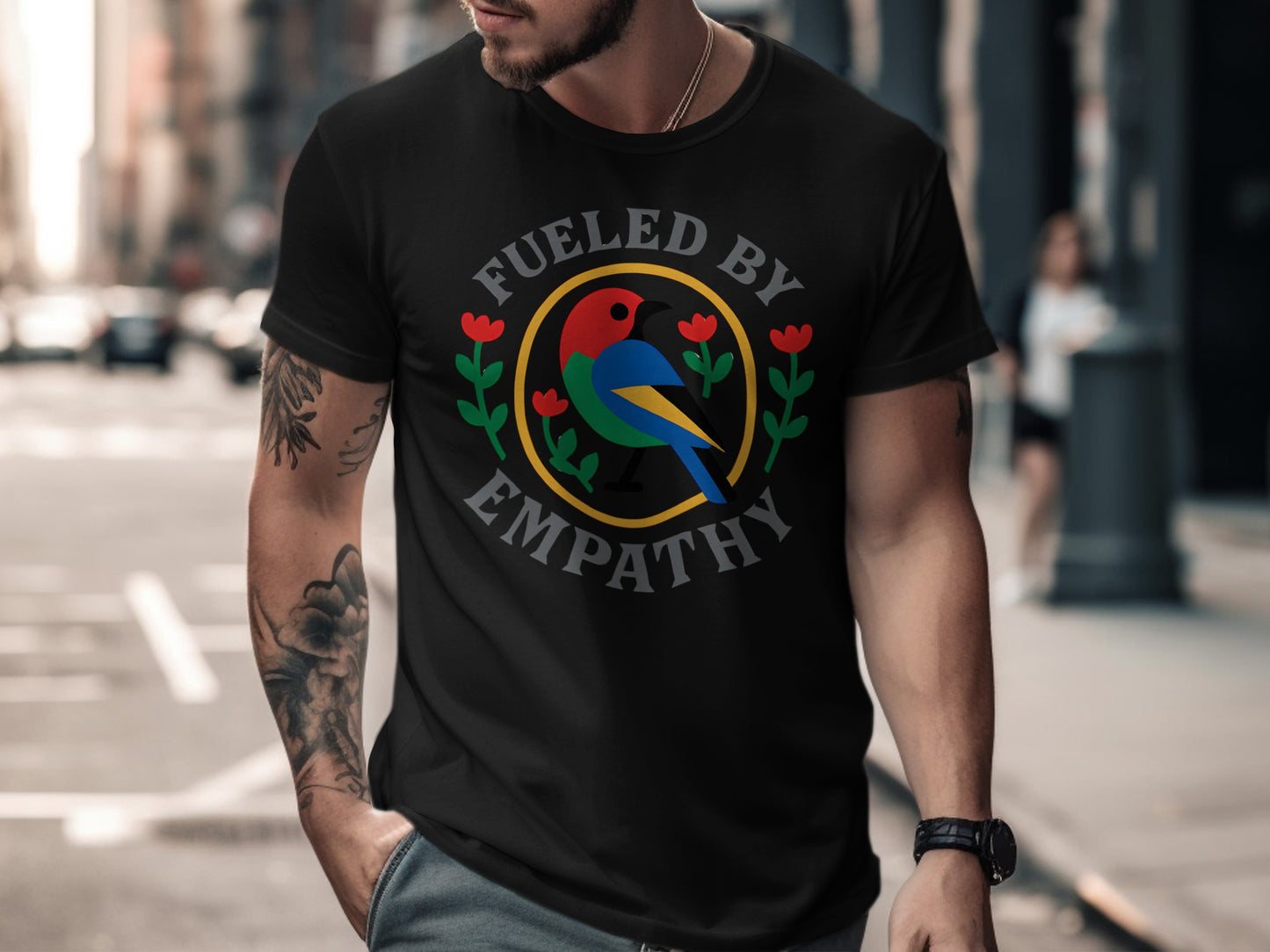 Fueled By Empathy Bird Graphic Men's T-Shirt product type