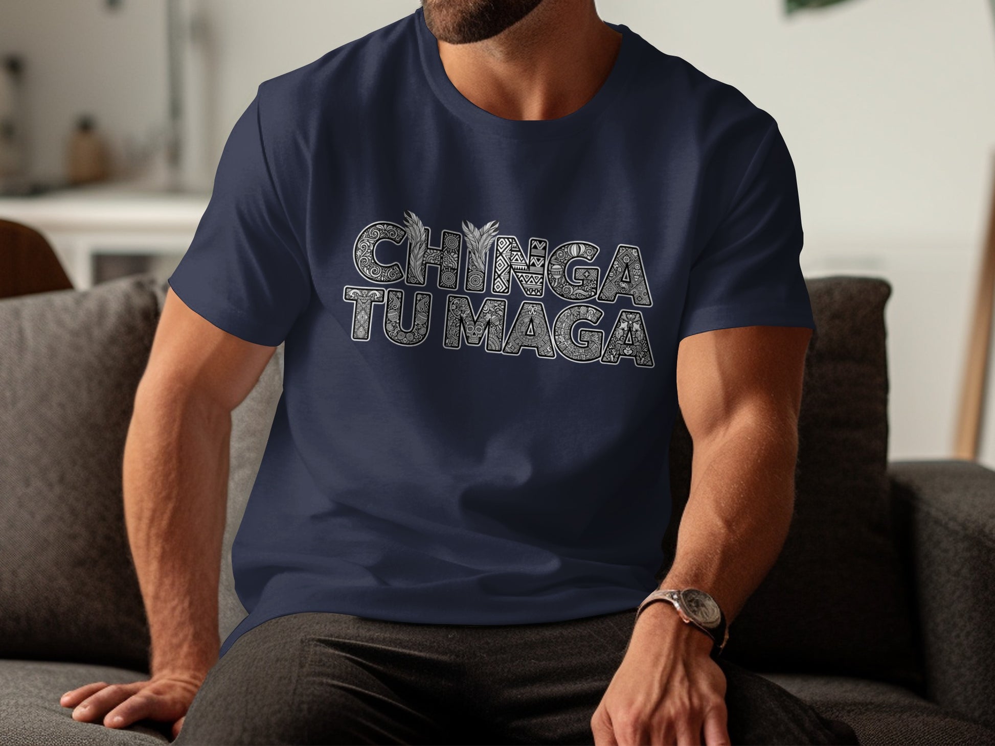 Chinga Tu Maga Design Stylish Unisex Graphic T-Shirt Product