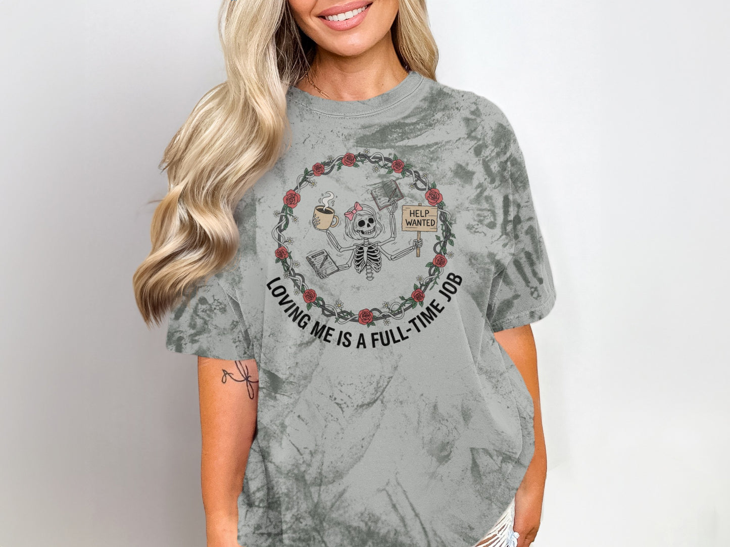 LOVING ME IS A FULL-TIME JOB Graphic Tee Shirt