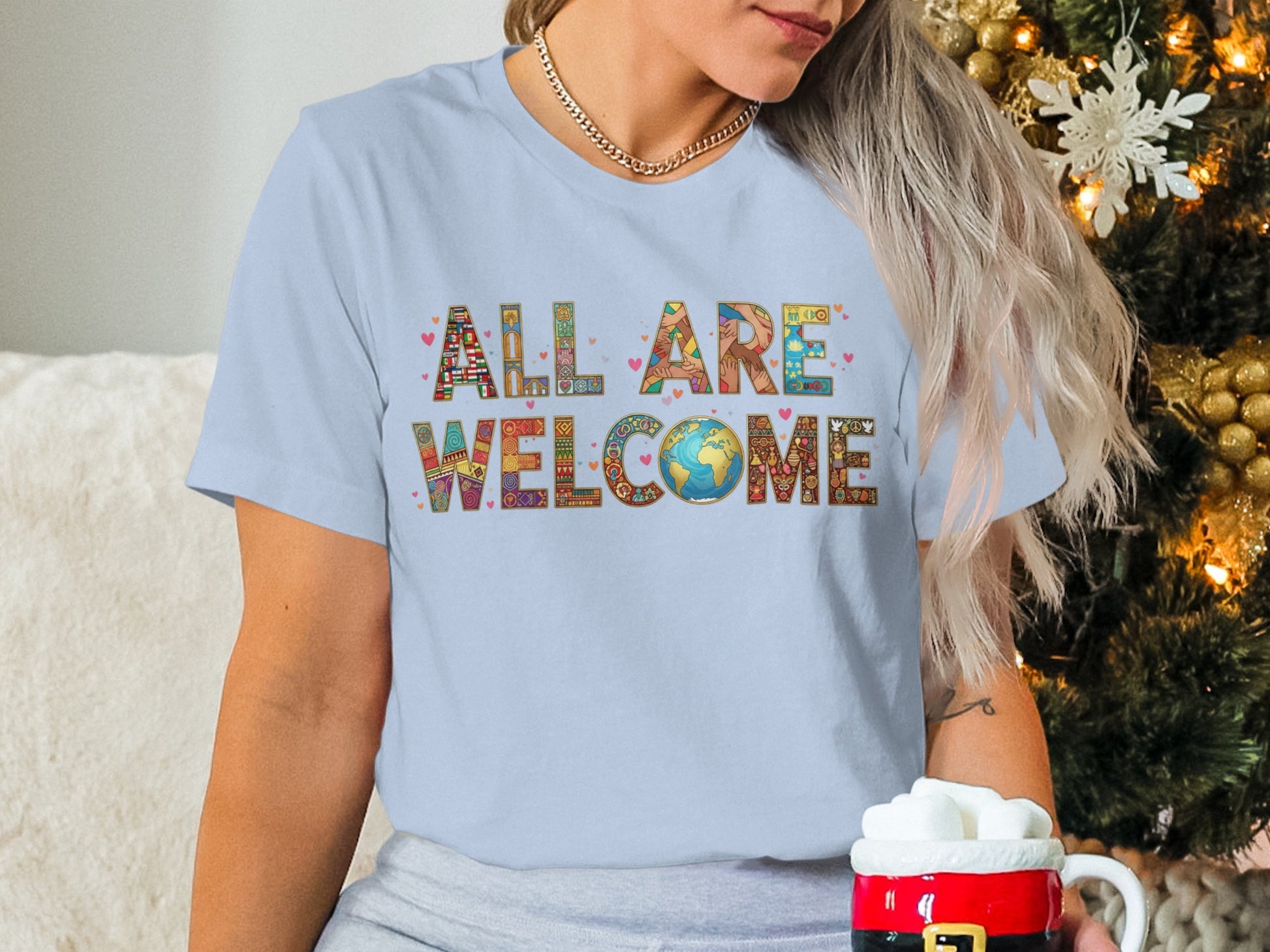 All Are Welcome Graphic Tee Shirt