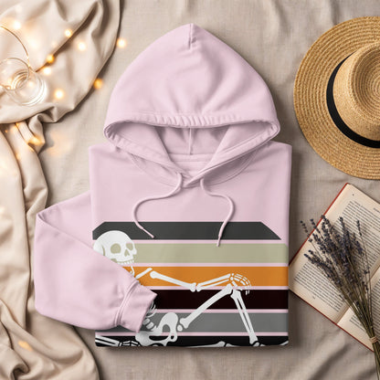 Retro Skeleton Stripes Graphic Hoodie product