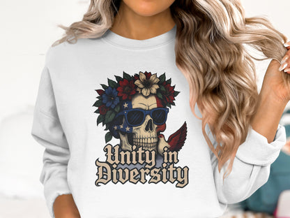 Unity in Diversity Skull Graphic Sweatshirt product type