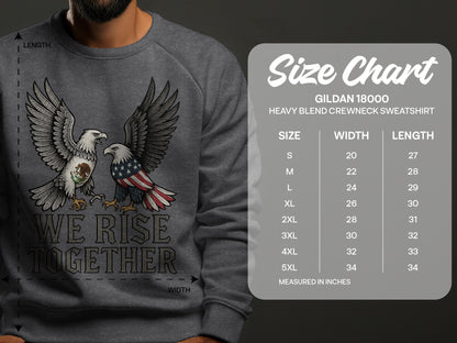 We Rise Together Gildan 18000 Heavy Blend Sweatshirt
