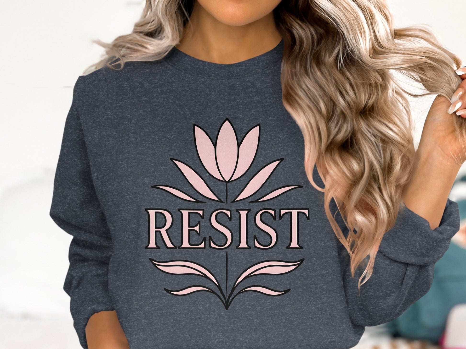 Resist Floral Graphic Long Sleeve Shirt product