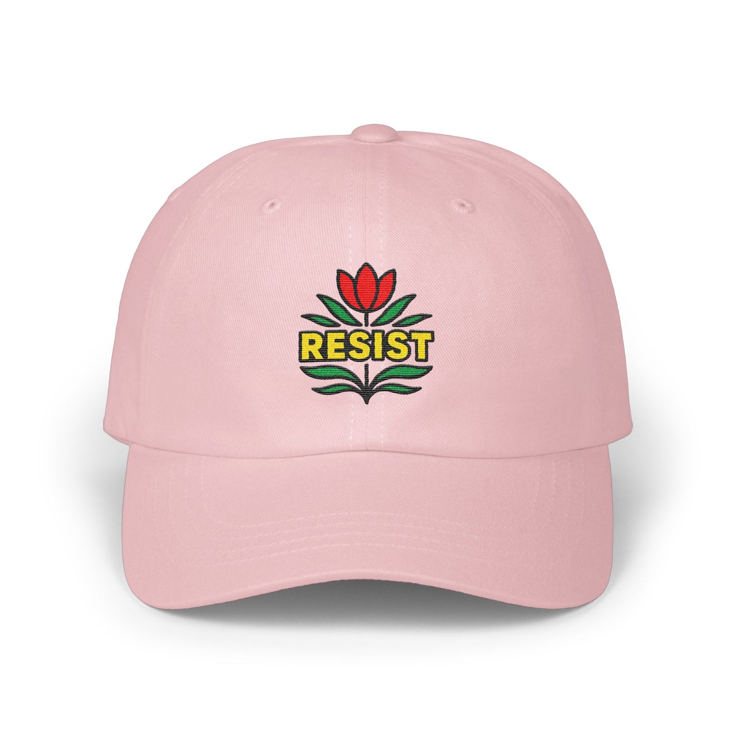 Stylish Pink Resist Embroidered Cap Unique Product