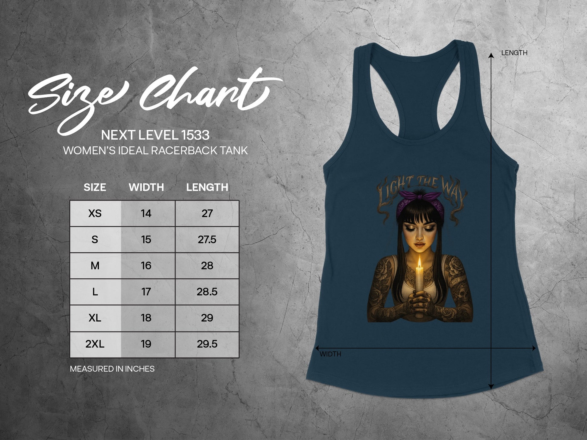 Light The Way Design Women's Ideal Racerback Tank