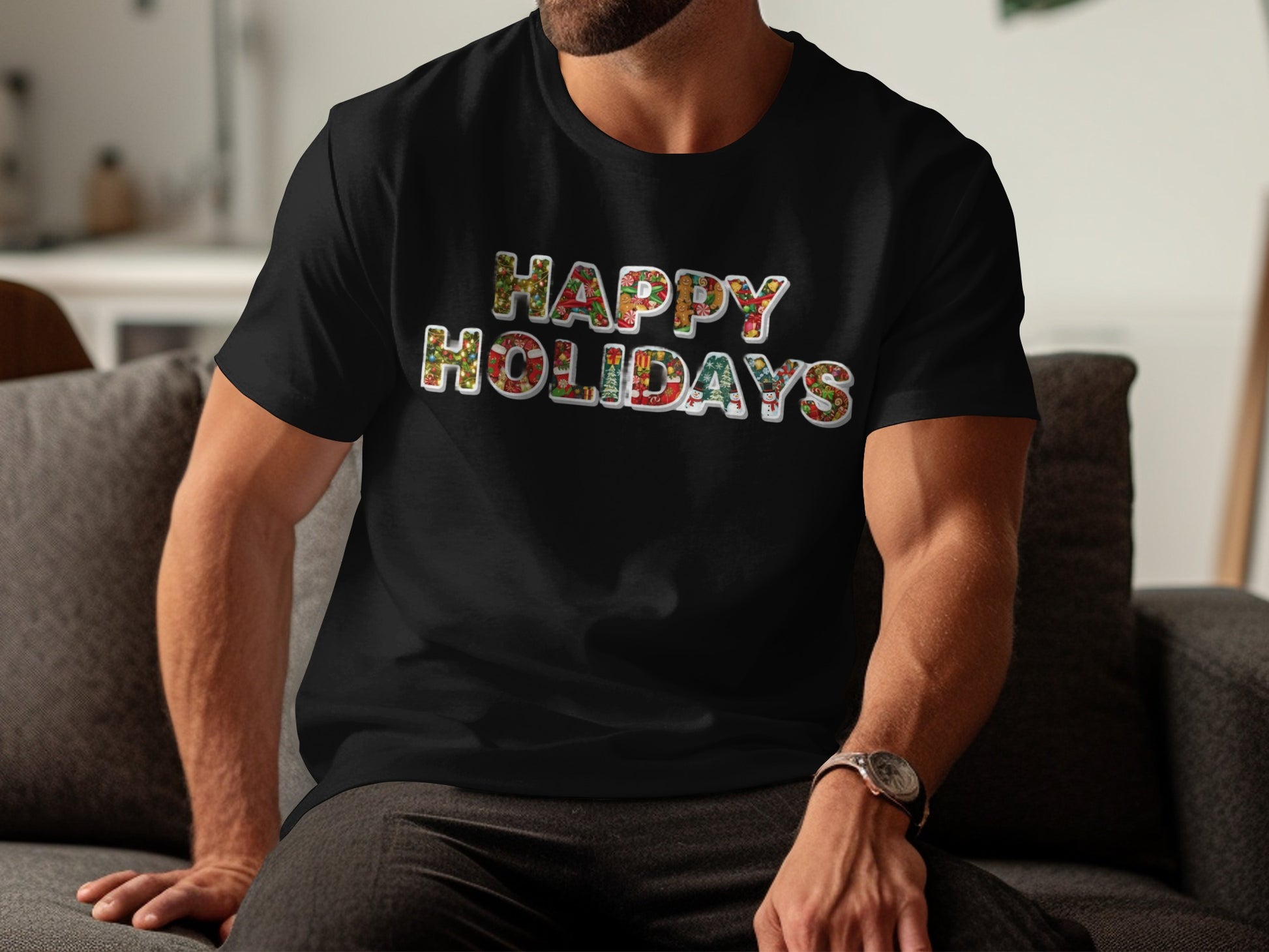 Happy Holidays Graphic Design Shirt Product