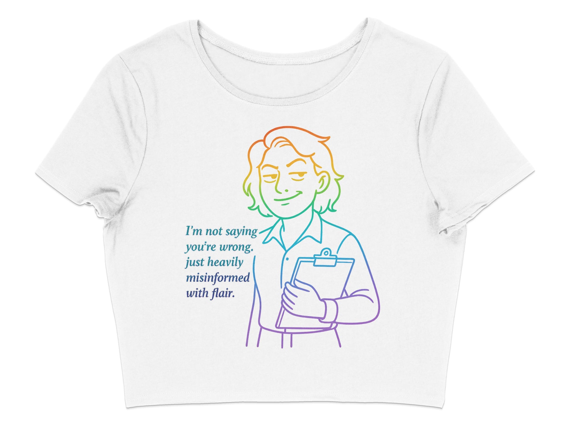 Heavily Misinformed with Flair Graphic Crop Top product type