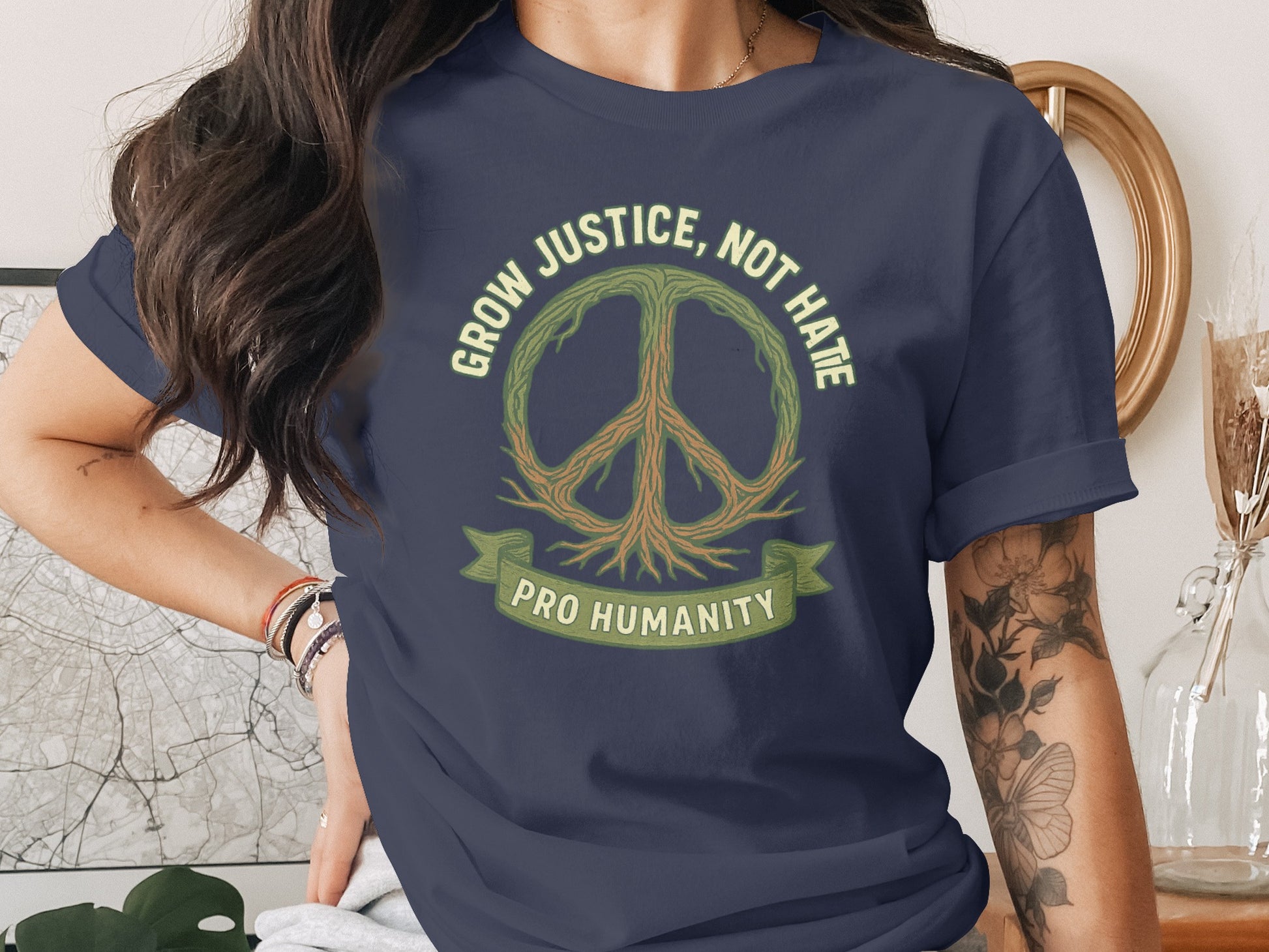 Grow Justice Not Hate Peace Pro Humanity Shirt product
