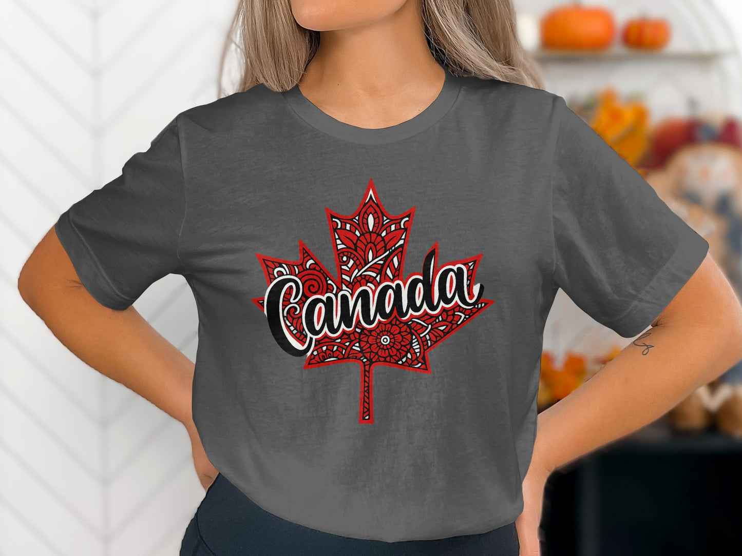 Canada Maple Leaf Design Printed T-Shirt product